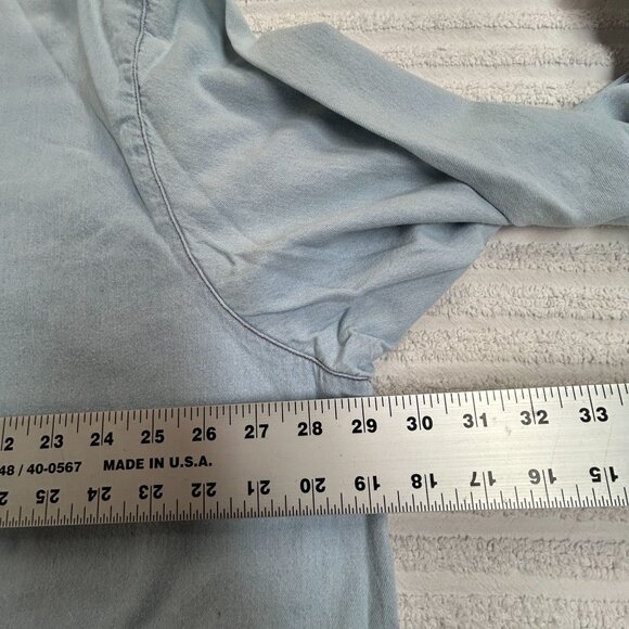 Venezia Jeans Womens Light Wash Denim Long Sleeve Button-Down Shirt Blue Casual - Picture 5 of 6